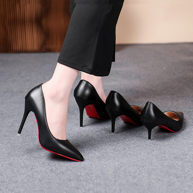 Women'S Shoes Red Bottoms - Sepatu Hak Stiletto Kulit Matte Pump