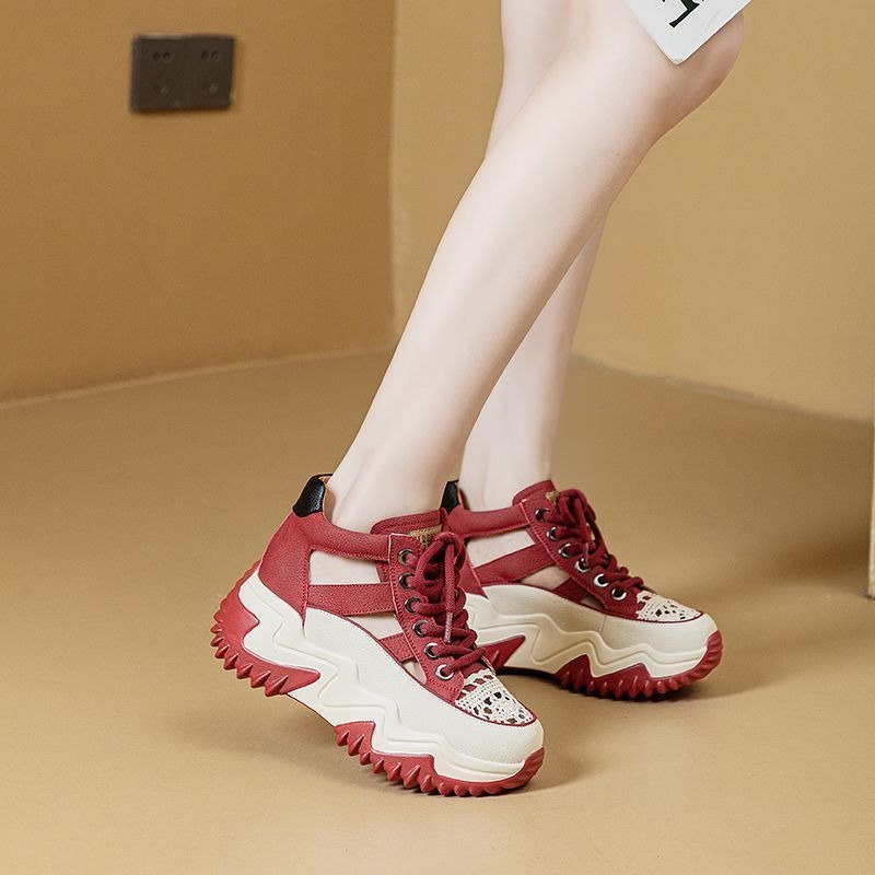 Women Shoes Store - Sepatu Sneakers Platform Chunky Wanita Warna-Warni