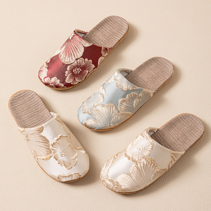 Women Shoes Mules - Sandal Mule Sutra Elegan Wanita, Sepatu