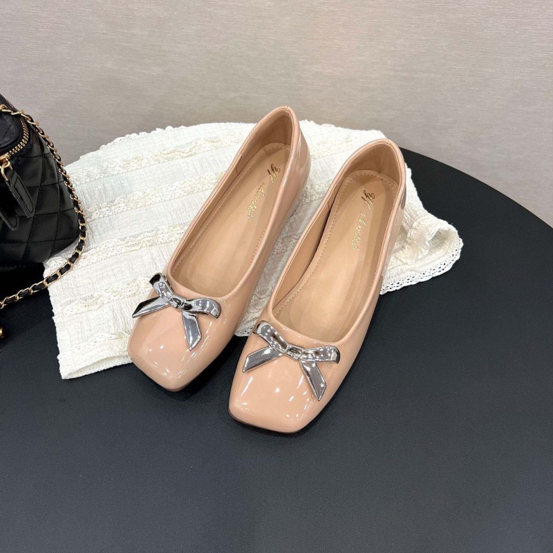 Women Shoes Wedges - Sepatu Flat Gaya Art Bow Wanita