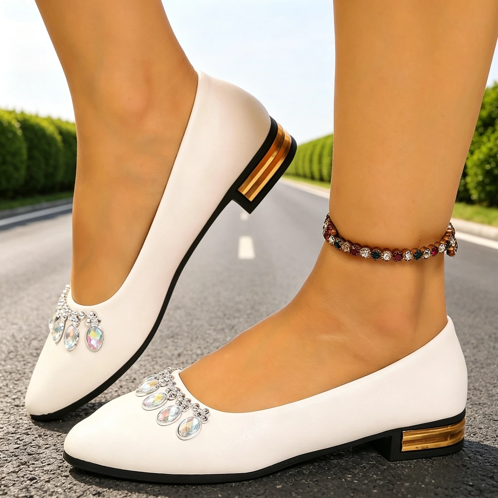 Women'S Shoes Non Slip - Sepatu Balet Wanita Model Pointed Toe,