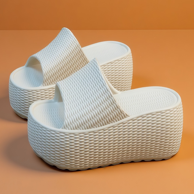 Women Shoes Wedges - Sandal Platform Anyaman Tekstur Baru Wanita,