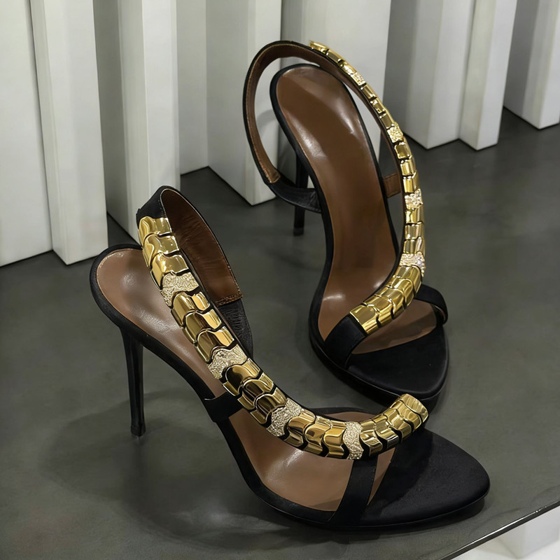 Sandal Gladiator Wanita Satin  - Rhinestone Sandal Women ulasan dan harga