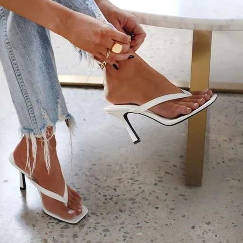 Sandal jepit hak tinggi wanita - Women Shoes Mules ulasan dan harga