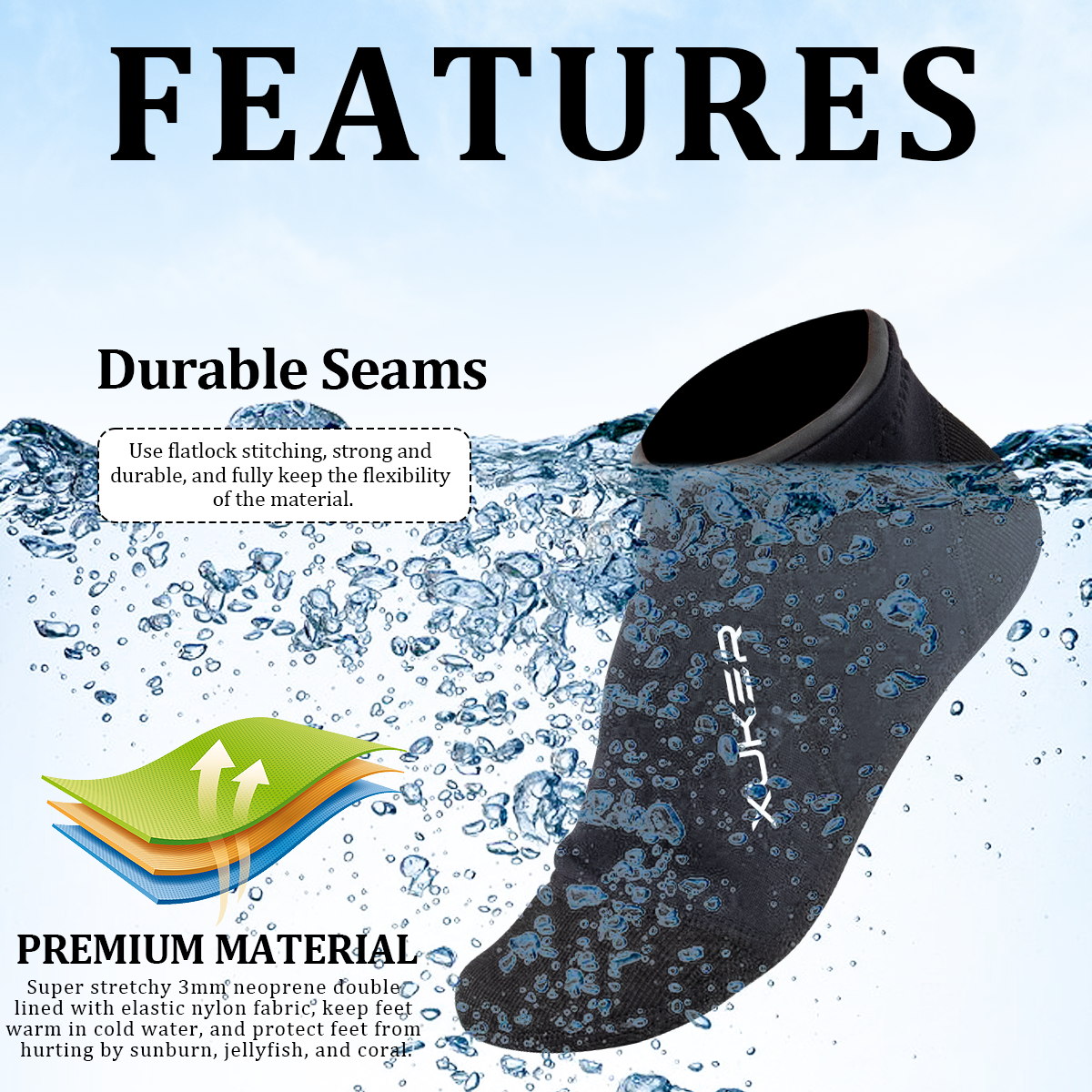 Kaus kaki pantai Neoprene pria - Women'S Shoes Neuropathy ulasan dan harga