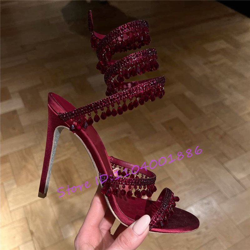 Sandal bertali pergelangan kak - Rhinestone Sandal Women ulasan dan harga