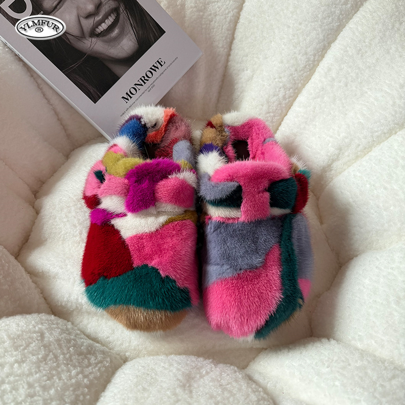 Sandal Bulu Mink Mewah Wanita  - Women Shoes Mules ulasan dan harga