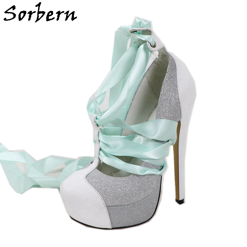 Sorbern Putih Kulit Asli Wanit - Ribbon Tie Heel ulasan dan harga