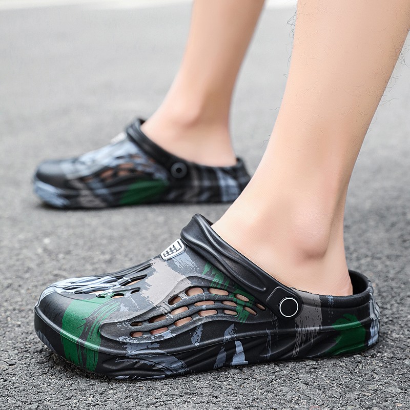 Sandal Pria Motif Kamuflase Gr - Croc Style Clog ulasan dan harga