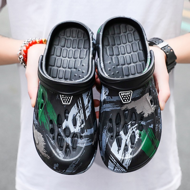 Sandal Pria Motif Kamuflase Gr - Croc Style Clog ulasan dan harga