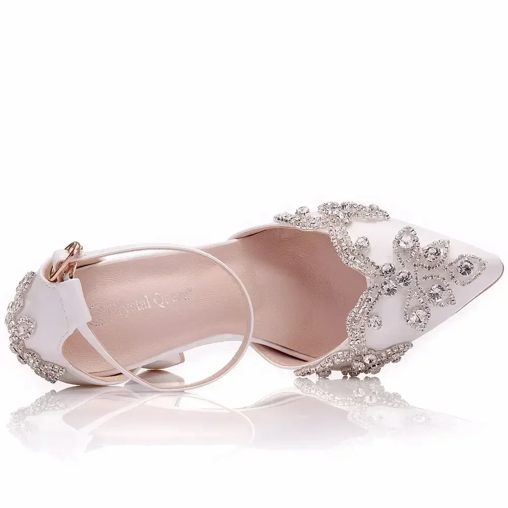 Sepatu Hak Tebal Ujung Runcing - Rhinestone Sandal Women ulasan dan harga