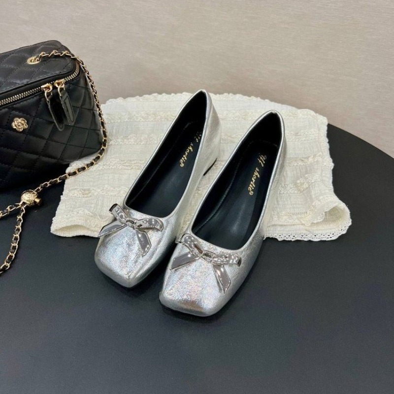 Sepatu Flat Gaya Art Bow Wanit - Women Shoes Wedges ulasan dan harga