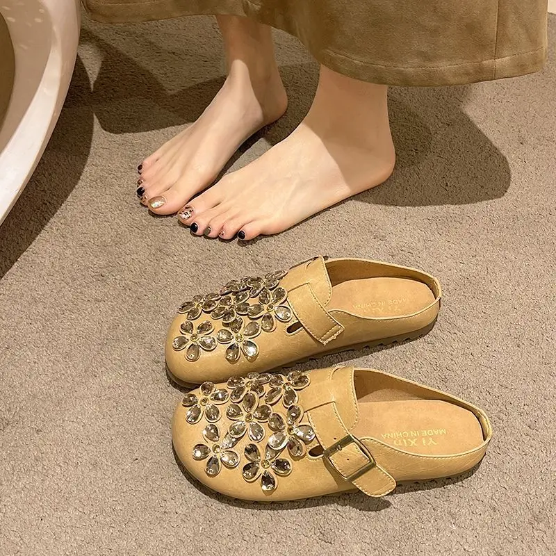 Sepatu Clog Wanita Motif Bunga - Women Shoes Mules ulasan dan harga