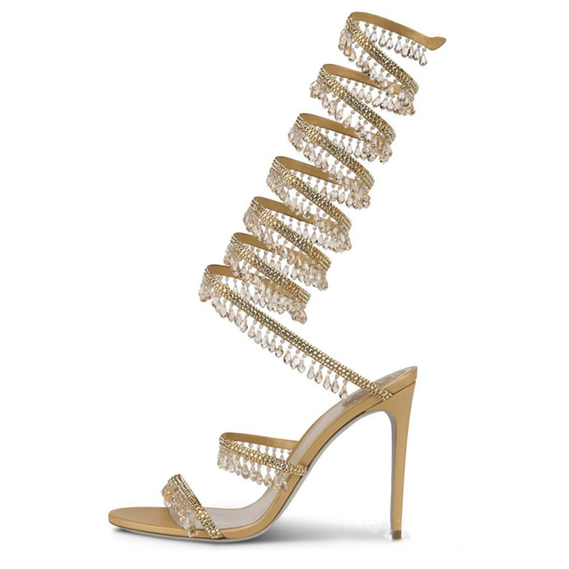 Sandal Hak Tinggi Tipis Musim  - Rhinestone Sandal Women ulasan dan harga