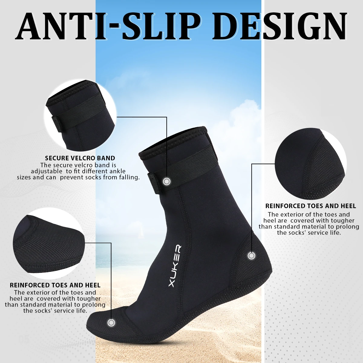 Kaus kaki pantai Neoprene pria - Women'S Shoes Neuropathy ulasan dan harga
