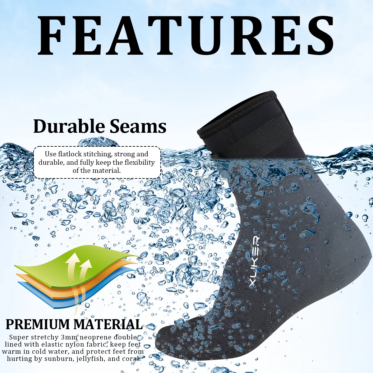 Kaus kaki pantai Neoprene pria - Women'S Shoes Neuropathy ulasan dan harga