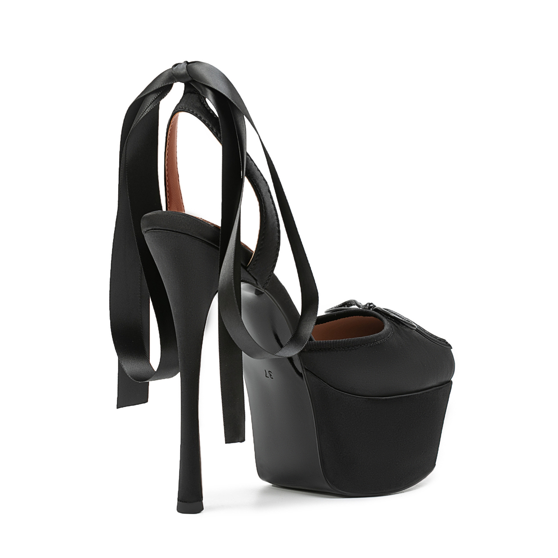 Sepatu Hak Tinggi Platform Sat - Ribbon Tie Heel ulasan dan harga