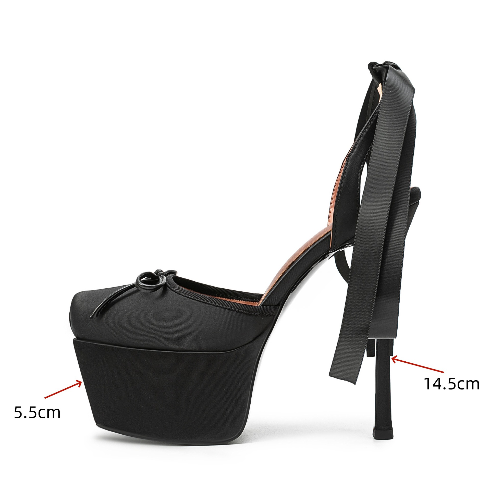 Sepatu Hak Tinggi Platform Sat - Ribbon Tie Heel ulasan dan harga